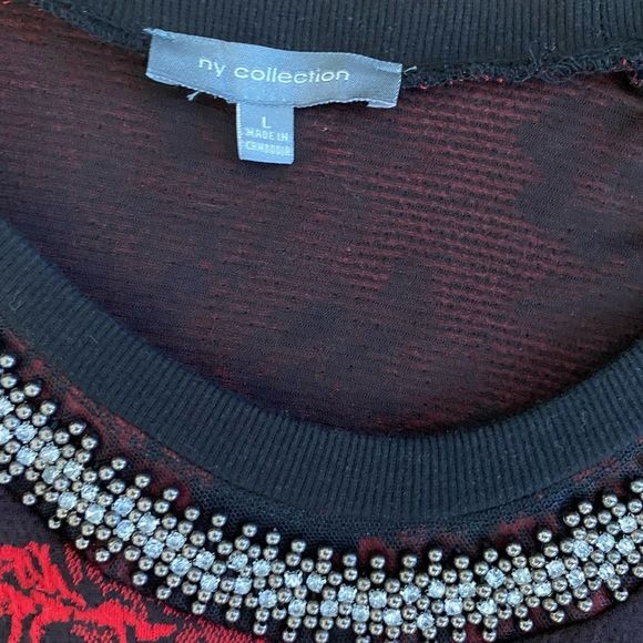 Ny collection Floral design sweater, Size LARGE - Picture 3 of 7